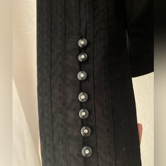 bebe button up shirt with diamond buttons - Picture 4 of 5